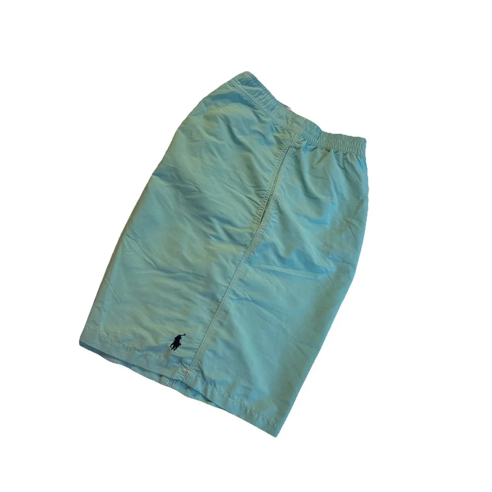 Polo Ralph Lauren Board Shorts Swim Azure Blue Cargo Pocket Y2K 90s‎ Men's XXL